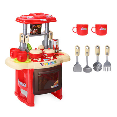 

YIWULA24PC Kids Kitchen Cooking Pretend Role Play Toy Cooker Set Light Sound Gift