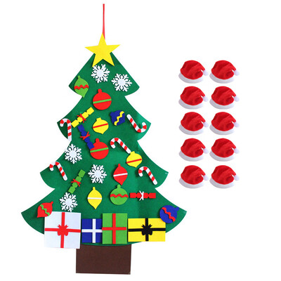 

Siaonvr DIY Felt Christmas Tree Set With Ornaments For Kids Xmas Gifts Door Wall Hanging