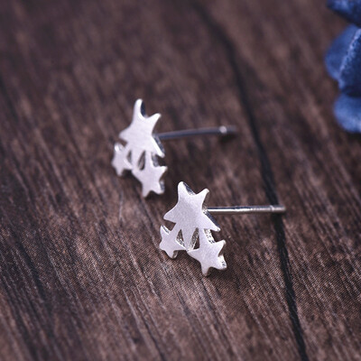

2017 New Fashion Women Earrings Brushed Geometric Star Stud Earrings for Women Party Gifts e014