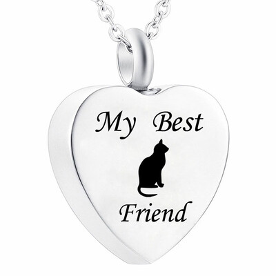 

Pet Hair Bones Necklace for Ashes My Best Friend Memorial Keepsake Pendant Necklace Jewelry Ashes urn Pendant