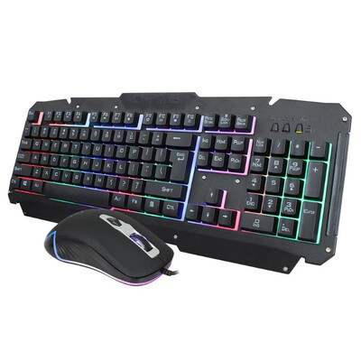 

YWYT Y607 USB Wired Keyboard 3200DPI Adjustable Backlight Gaming Mouse Kit