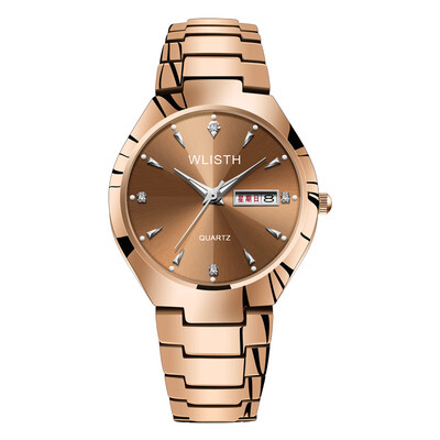 

Womens watches fashion Korean temperament mens watches luminous double calendar trend student quartz watches couples watch women