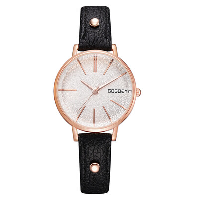 

Korean version of the trend of fashion ladies watch simple scale dial PU with watch