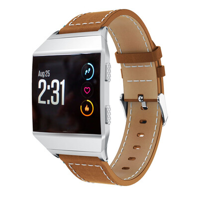 

〖Follure〗Fashion Luxury Leather Replacement Accessories Wristband Straps For Fitbit Ionic