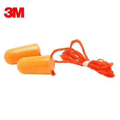 

3M 1110 Foam Ear Plug Corded Earplugs 29 dB Noise Reduction Rating 10 Pairs Individual Packaging