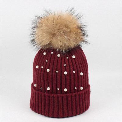 

Tailored New Women Girls Keep Warm Winter Hairball Knitted Hat Wool Hemming Hat Ski Hat