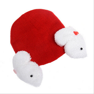 

Winter Baby Toddler Kids Boy Girl Knitted Rabbit Crochet Ear Beanie Warm Hat Cap