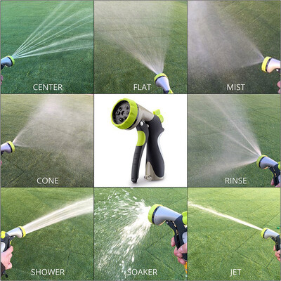

Siaonvr Garden Hose Spray Nozzle 8 Pattern Heavy Duty High Pressure Pistol Car Wash