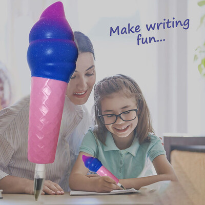 

Gotoamei Ice Cream Pencil Grip Slow Rising Pencil Toppers Fruit Scented Stress