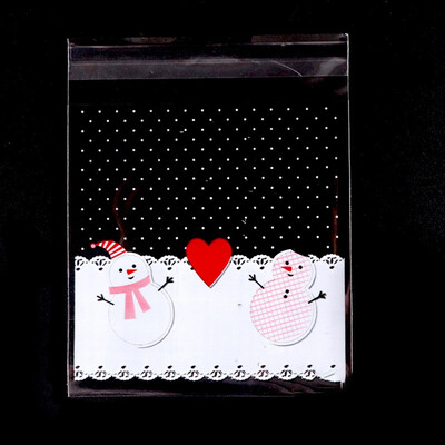 

Christmas Santa Claus Snowman Self-Adhesive Cookie Bag Biscuit Baking Packaging Bags For Snack Christmas Decoration