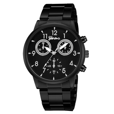 

Gobestart Fashion Geneva Women Stainless steel Watch Leisure Ladies quartz wristwatch