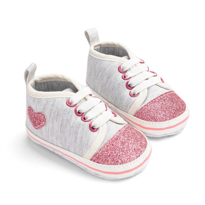 

Shiny Heart Shape Baby Girl Shoes Newborn Cotton First Walkers Soft Bottom Baby Shoes Sports Casual Boys Shoes