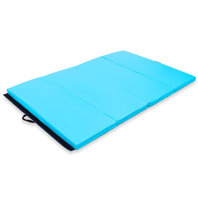 

4 x 6 x 2" PU Thick Folding Panel Exercise Gymnastics Mat-Blue