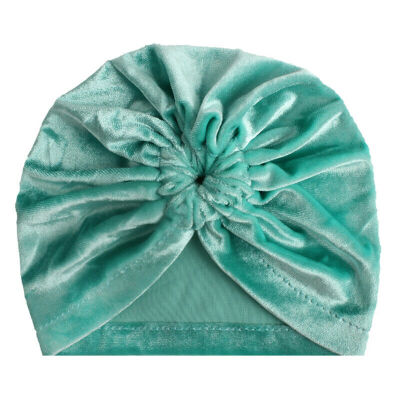 

Infant Baby Girl Children Twist Knot Indian Turban Hat Velvet Hair Head Wrap Cap