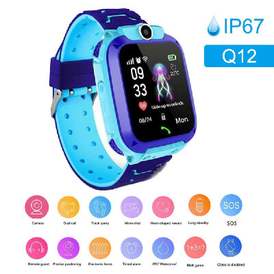 

Q12 Kids Intelligent Watch IP67 Waterproof Touch-screen SOS Phone Call Device Location Tracker Anti-lost Watches