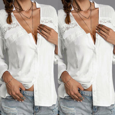 

Fashion Womens Ladies Casual Long Sleeve T-Shirt Summer Loose Tops Blouse Shirt