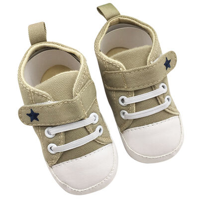 

Sports Sneakers Soft Soled Canvas Crib Shoes Anti-Slip Shoes First Walkers
