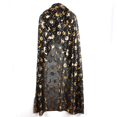 

Toponeto Cos Cloak Coat Wicca Robe Medieval Cape Shawl Halloween Witch PartyHat Set GD
