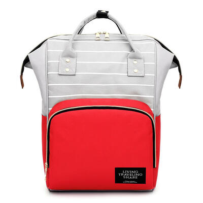 

Stripe Hit Color Mommy Backpacks Big Maternity Bags Baby Nursing Diaper Bag