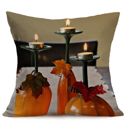 

Tailored Happy Fall Thanksgiving Day Soft Linen Pillow Case Cushion Cover Home Decor