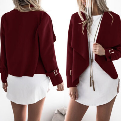 

Womens Fashion Slim Solid Suit Blazer Jacket Coat Casual Cardigan Tops Outwear