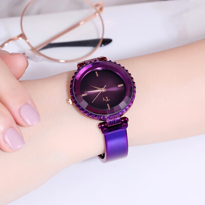 

TT diamond cut bracelet watch female Korean version of the waterproof simple fashion watch female