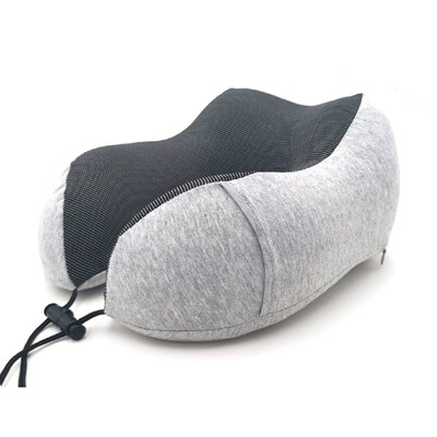 

New U-Shape Travel Pillow Memory Foam Neck Pillows Relieve Pressure Headrest With Storage Bag