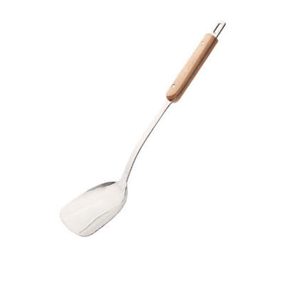 

Large Spoon Stainless Steel Wooden Handle Insulation Safety Household Kitchen Utensils Insulation Thickening Design