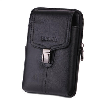 

Tailored Men Pure Color Leather Wallet Zipper Coin Purse Card Holder Waist Bag Chest Bags