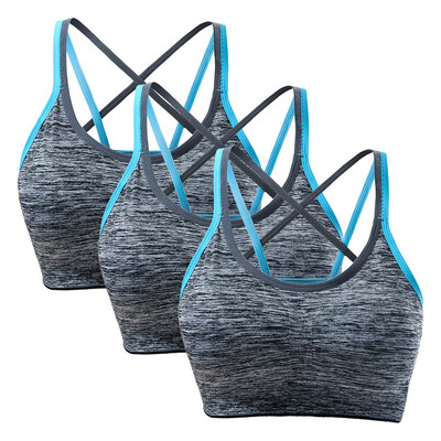

Toponeto Womens Removable Padded Sports Bras Lingerie Support Workout Yoga Bra 3 Pack