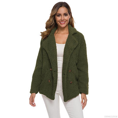 

Women Autumn Fashion Elegant Personality Keep Warm Lapel All-match Long Sleeve Short Style Coat