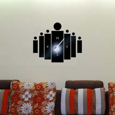 

Gobestart Removable Diy Acrylic 3D Mirror Wall Sticker Decorative Clock