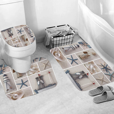 

〖Follure〗3pcs Non-Slip Fish Scale Bath Mat Bathroom Kitchen Carpet Doormats Decor