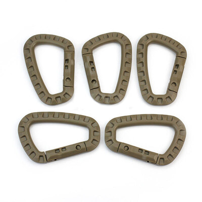 

5 Pcs Plastic Carabiner D-Ring Key Chain Clip Hook Camping Buckle Snap