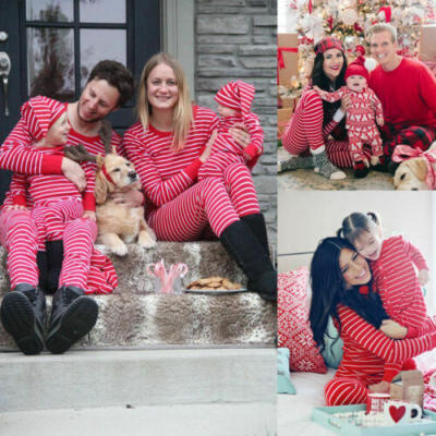 

Family Matching Christmas Pajamas Set Women Baby Kids Sleepwear Nightwear