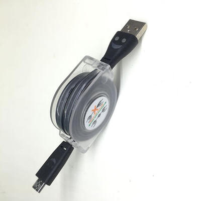 

Micro USB Cable 33ft Retractable Android Data Cable With Luminous Smiling Face For Samsung Nexus Kindle HTC LG Sony