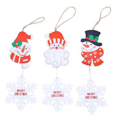 

Gobestart 3Pcs Marry Christmas Decorations Wooden Ornament Xmas Tree Hanging Tags Pendant