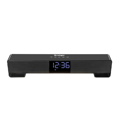 

Smalody Multifunctional Portable Wireless Desktop Speaker Alarm Clock BT Loudspeaker Box with LCD Display Screen&Touching Sens