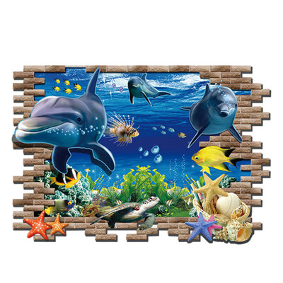 

Wall Sticker Remove Vinyl Environmental 3D Sea General Mobilization 9060cm