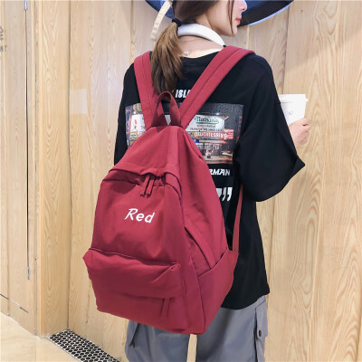 

Ins old girls bag womens Korean campus Korean campus primary high school college students backpack son bf double shoulder