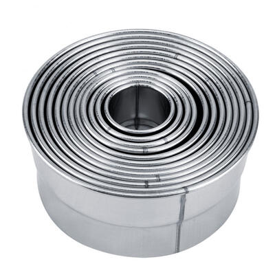 

Greensen 12PCSSet Stainless Steel Round Cutter Cookie Mousse Cake Mould Baking Pastry Tool