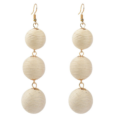 

Thread Ball Dangle Earrings for Women Drop Earrings Beaded Jewelry