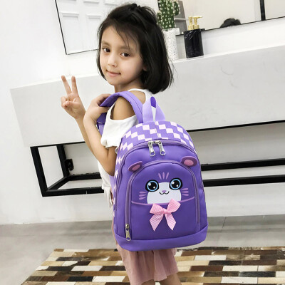 

Tailored Student Boys&Girls Kids Cartoon Cat Animal Backpack Toddler School Bag