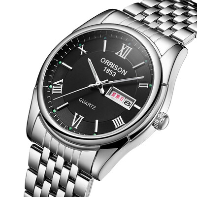 

Watch Belt High School Students Korean Chao Mens Fashion Simple Business Waterproof Steel Belt Mens Quartz Watch