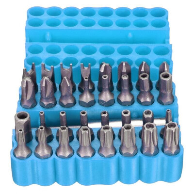 

33pcs Tamper Proof CRV6150 Torx Hex Star Bit Set with Magnetic Holder for Any Drills Screwdriver Nutdrivers Bits Hand Tools with