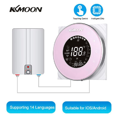 

KKmoon Digital WaterGas Boiler Heating Thermostat with WiFi Connection & Voice Control Energy Saving AC 95-240V 5A Touchscreen LC