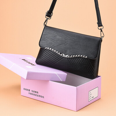 

Mothers bag womens bag Korean version of Joker soft leather small ladies shoulder bag elderly slung backpack