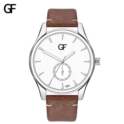 

Gobestart Fashion High-End Mens Quartz Letter Leather Watch Pointer Light Series Men