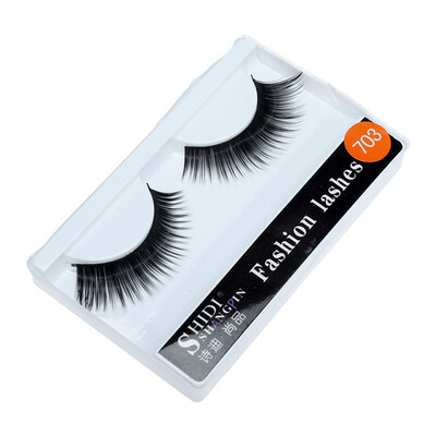 

Gobestart 1 Pairs Long Makeup Cross Thick False 3D Dense Eyelashes Eye Lashes Nautral
