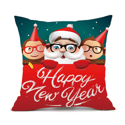 

Tailored Merry Christmas Pillow Cases Cotton Linen Sofa Cushion Cover Home Decor
